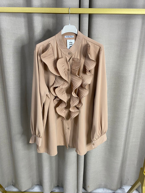 Bianca Plus Ruffle Frill Long Sleeve Shirt