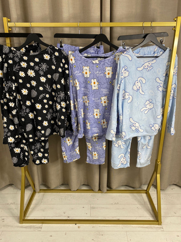 Chiaran Fleece Cosy Prints Pyjama