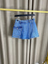Lawren Wrap Denim Shorts Skort
