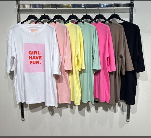 Front Slogan Oversized T-Shirt