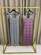 Mhiara Stripe Zig Zag Crochet Midaxi Dress